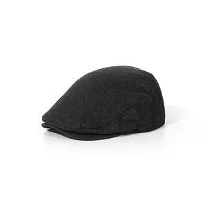 Casquette de lierre en laine ajustable vintage, bérets, chapeau de capo, casquette de gavroche de conduite irlandaise à bord court, chapeau de peintre d'artiste