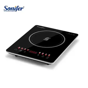 Sonifer Pembuat SF-3048 1400W Pengatur Waktu Kontrol Suhu Pelat Kaca Pemanas Sensor Sentuh Tunggal Pemasak Induksi Elektrik
