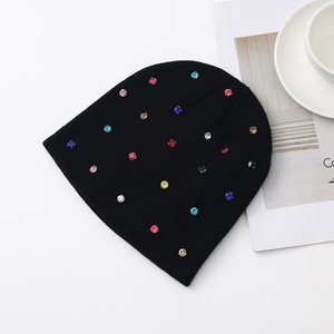 Phụ Nữ Đa-Màu Thạch <span class=keywords><strong>Beanie</strong></span> Mũ Thiết Kế Mới Rắn Gân Đan Mũ Phụ Nữ Nắp ca-pô Bán Buôn Slouch Mũ - Product Image 6