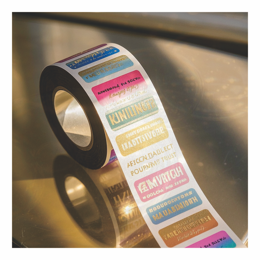 China Factory Vinyl Printing Adhesive Custom Holiday Stickers Logo Metal Foil Labels