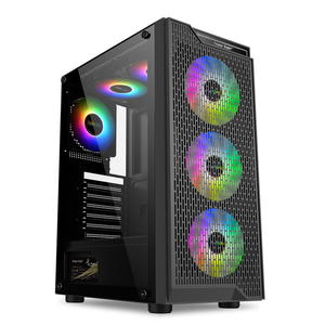 Hurricane Beast New Case <span class=keywords><strong>Computer</strong></span> ARGB <span class=keywords><strong>CPU</strong></span> Ventilador de refrigeración Gabinete MATX ITX Mid Tower 120MM Fan <span class=keywords><strong>Gaming</strong></span> PC Case con fuente de alimentación - Product Image 2