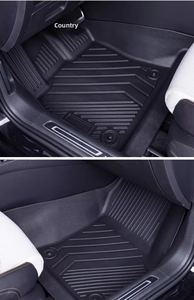 Ventes directes d'usine DECENT 5D TPE 3.5MM Épais Ensemble complet de luxe Tapis de sol de voiture 3 pièces pour PRADO 2017 - Product Image 2