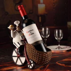 Creativo chef resina portabottiglie artigianato ristorante occidentale decorazione della casa arredamento <span class=keywords><strong>cucina</strong></span> armadietto del vino decorazione della finestra ornamento - Product Image 3