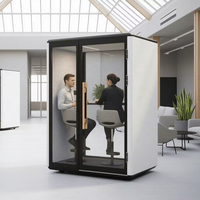 Cabine de bureau acoustique insonorisée portable Comine, espace de travail modulaire pour appels privés et concentration, idéale pour bureaux, bâtiments et villas