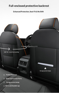Fundas de Asiento de Coche Personalizadas de Cuero Negro para Honda <span class=keywords><strong>CRV</strong></span> <span class=keywords><strong>2023</strong></span>, Superficie Perforada, Estética Minimalista y Confortable, Juego Completo - Product Image 4