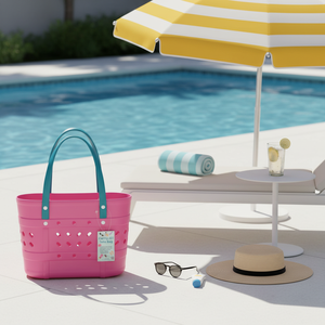 Borsa da Spiaggia Grande con Stampa Leopardata, Nuovo Design, Borsa alla Moda in Eva Silicone, Impermeabile e Riutilizzabile - Product Image 1