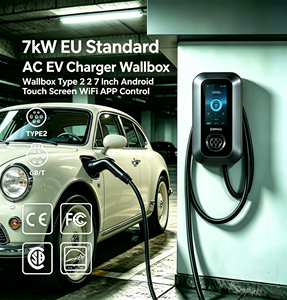 Nouvelle borne de recharge murale AC Putainen 7kW 32A Type 2 pour VE, IP65, WiFi, contrôle par application RFID, pour usage domestique et commercial - Product Image 1