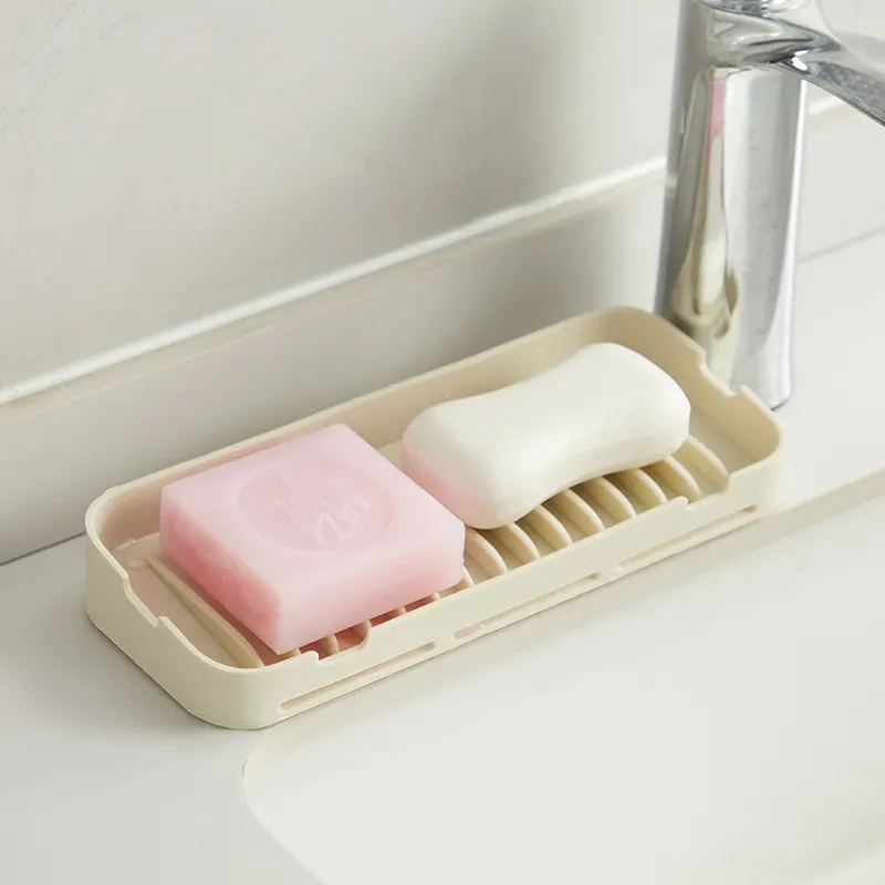 Porte-savon en silicone Plateau de stockage de cuisine Porte-éponge pour douche Salle de bain Porte-savon polyvalent