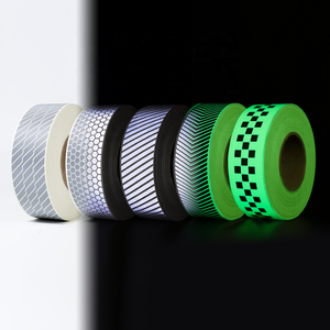 Ruban réfléchissant en <span class=keywords><strong>tissu</strong></span> <span class=keywords><strong>nid</strong></span> <span class=keywords><strong>d</strong></span>'<span class=keywords><strong>abeille</strong></span> vert fluo qui brille dans le noir, à coudre sur les vêtements - Product Image 6