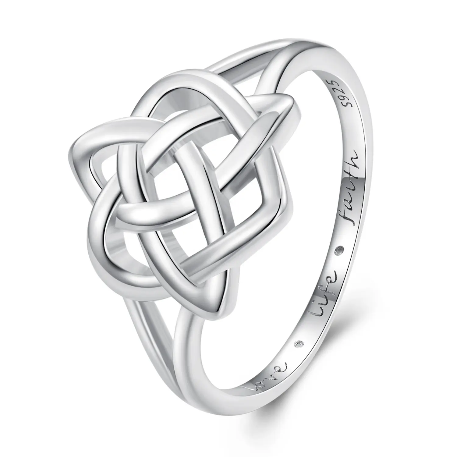 Anello in argento Sterling 925 gioielleria raffinata anello con nodo celtico vichingo Non appannato per le donne