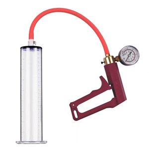 9 "" x 1.75 "" dương vật bơm với chân không đo màu Đỏ xử lý, chân không dương vật, Hướng dẫn sử dụng dương vật bơm cho nam giới mở rộng dương vật bigge Kích thước - Product Image 1