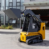 Mini chargeuses CE EPA sur pneus chinois avec trancheuse Mélangeur à béton Fourche à palettes