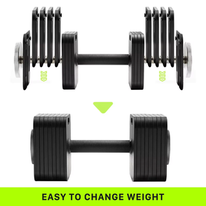 Équipement de <span class=keywords><strong>fitness</strong></span> à réglage rapide, haltères de 24 kg (50 lb) utilisés pour les hommes et les femmes, haltères réglables - Product Image 5