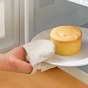 Gants de four épaissis de style japonais personnalisés en coton et lin résistants à la chaleur 18,5 cm pour la cuisine, la pâtisserie et l'usage domestique - Product Image 4