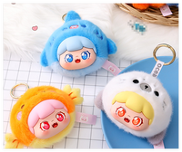 Mignon porte-clés en peluche 3D, forme de poisson-globe, de baleine, d'octopus, de requin, de phoque, de pieuvre, jouet en peluche de luxe, mini poupée, animal marin, charme pour sac à dos