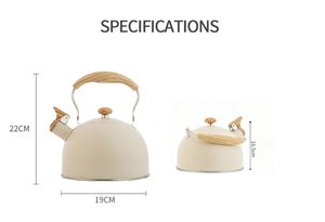 2.5 lít thép không gỉ trà ấm, cấp thực phẩm stovetops Tea Pot với xử lý Loud huýt sáo cho trà - Product Image 2