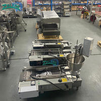 Machine à Frire les Donuts Automatique à Gaz Haute Capacité 1200 pièces/h, Double Ligne, Prix Usine, pour Food Truck