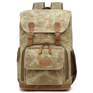 Sac à dos professionnel pour appareil photo et drone, étanche, pour ordinateur portable 17 pouces, grande capacité, double bandoulière, style vintage, pour homme - Product Image 1