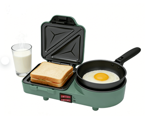 Éxito de Ventas 2026, Plancha 3 en 1 con Placas Antiadherentes para una Fácil Limpieza, Fabricante Directo, Plancha para Sándwiches y Waffles con Calentamiento Independiente - Product Image 4