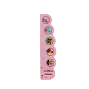 Customized 5 Push Button Sound Module With LED Flash Lights Plastic Music Bar For Children Book