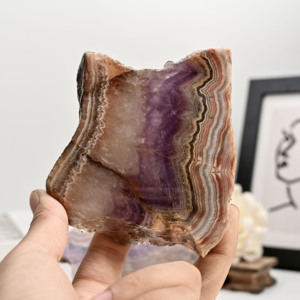 โรงงานผลิตแผ่นอะเมทิสต์อาเกตธรรมชาติขัดเงา ขนาดสั่งทำได้ สำหรับตกแต่งบ้าน สะสม ทำเครื่องประดับ ขายส่ง - Product Image 3