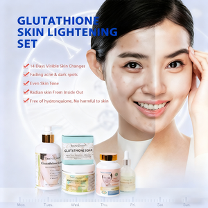 Kit de Crème Corporelle Éclaircissante et Unifiante <span class=keywords><strong>pour</strong></span> Peaux Noires avec Logo Personnalisé - Product Image 2