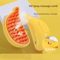 Brosse à vapeur électrique automatique pour le nettoyage et le toilettage des poils de chat, douce, pliable, en plastique