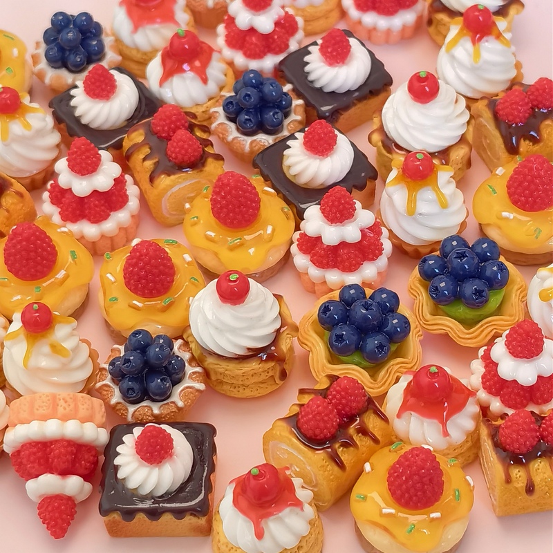 100Pcs Resin Cake Bake Patch Nail