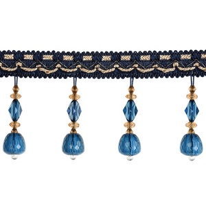 Nappa per tende da 12m con perline a forma di diamante in cristallo e pizzo, accessori decorativi europei per bordi di tavoli, disponibile in magazzino - Product Image 4
