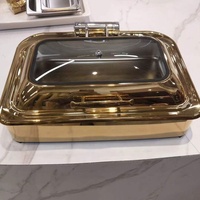 Ensemble d'ustensiles de cuisine or restauration commerciale bougie marmite chauffante électrique chauffe-plat présentoir buffet alimentaire réchauffeur