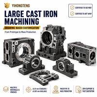 Services d'usinage CNC, pièces en fonte haute résistance, bloc moteur pour applications d'équipements industriels