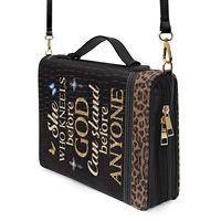 Sac de transport pour Bible en cuir PU Pofeis avec design personnalisé, multifonctionnel, qualité professionnelle
