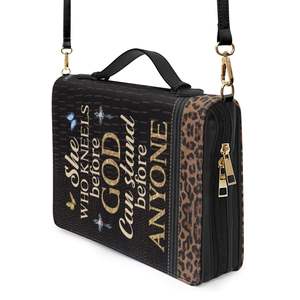 Bolsa de Maquillaje Profesional de Cuero PU Pofeis con Versículo Bíblico, Bolsa de Transporte para la Biblia - Product Image 6