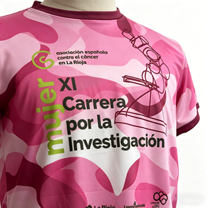 T-shirt sportiva da donna personalizzata traspirante in poliestere per la corsa di beneficenza, con stampa logo, all'ingrosso - Product Image 4