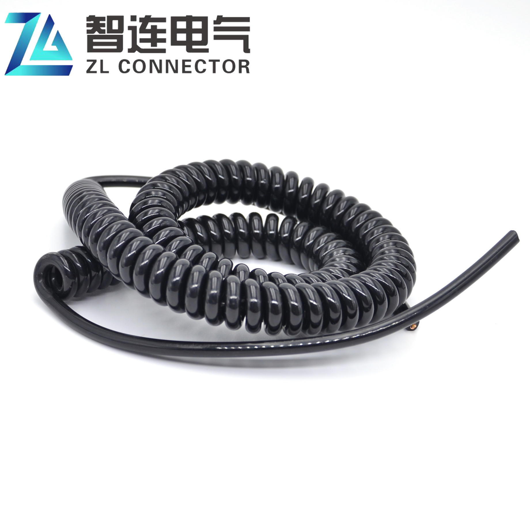 Matt or Glossy Electrical Spring Spiral Coiled Wire Cable