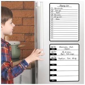 <span class=keywords><strong>Pizarra</strong></span> de Menú <span class=keywords><strong>semanal</strong></span> de borrado en seco magnético para nevera de cocina, planificador de comidas de cena diaria, menú de Snack Bar borrable personalizado - Product Image 4