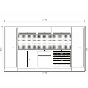 Banco de trabajo de eficiencia de calidad profesional SRM 2,6 M Composición diseñada para soportar un uso pesado - Product Image 4