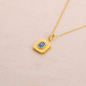 Collana Trendy Italiana Artigianale Plato Heart in Argento Placcato Oro 18K per Donne, Nuova Catena per Clavicola Leggera <span class=keywords><strong>e</strong></span> Lussuosa di Alta Purezza - Product Image 3