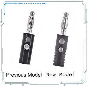 Conector <span class=keywords><strong>Banana</strong></span> de 4mm, Adaptador de Teste de Nylon Revestido de Cobre Niquelado, Terminal de Alto-falante Amplificador Sem Solda - Product Image 2