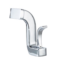 Robinet de lavabo de salle de bain moderne de luxe sans contact en laiton massif, mitigeur monocommande chaud/froid au design artistique
