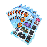 Feuille d'autocollants en vinyle imprimée en couleur 4*6 pouces, imperméable, écologique, personnalisée, pour la promotion
