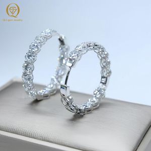 Pendientes de Aro Personalizados Unisex Estilo Hip Hop, de Oro Sólido de 14k y 18k, con Diamantes Cultivados en Laboratorio IGI, Circulares, de Lujo - Product Image 1
