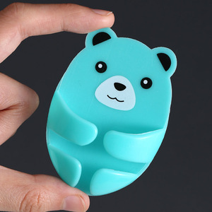 <b>Wall</b> Mounted Storage Hooks Kitchen Gadgets Home Decoration Hook Bear Shaped <b>Plug</b> Holder No Bump Power <b>Socket</b> Bathroom Organizer - Product Image 3