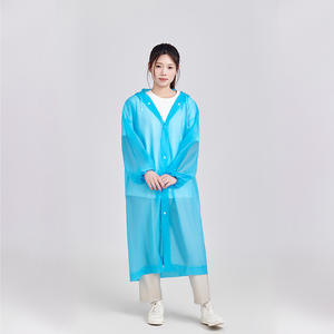Capa de Chuva Engrossada Não Descartável da Moda em EVA para Adultos e Crianças Viagem ao Ar Livre Portátil Poncho de Peça Única Atacado - Product Image 2