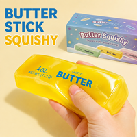Collection de jouets anti-stress en forme d'aliments à remontée lente : bâtonnets de beurre, tranches de fromage et cubes en boîte – Vente en gros