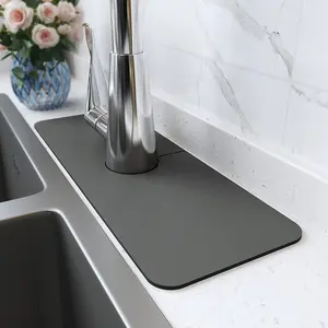 NEU angekommen Custom Faucet Absorbent Mat Küchen matte Dish Drying Mat Hinter Wasserhahn Waschbecken Splash Guard Pad Wasserhahn Drip Catcher