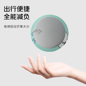 Almohada de Viaje Inflable en Forma de U de Seda de Hielo, Almohada Portátil de Soporte para el Cuello con Estampado de Animales para Usar en Aviones - Product Image 3