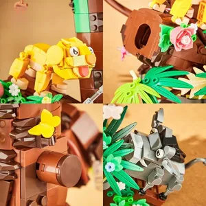 DK6028 Modello di Animali della Foresta in Blocchi da Costruzione, Creatura Selvatica in Miniatura, Collezione da Scrivania - Product Image 4