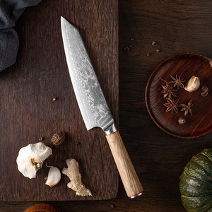 Mango de madera de Olivo de alta calidad cuchillo Damasco 8 pulgadas AUS10 cuchillo de chef kuchenmesser de acero japonés - Product Image 2