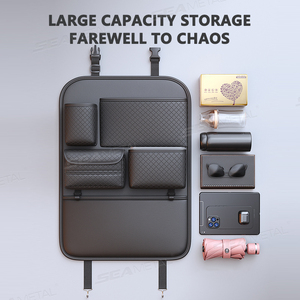 Organisateur de siège arrière de voiture haute capacité avec protection universelle anti-coup de pied en cuir PVC pour véhicules - Product Image 3